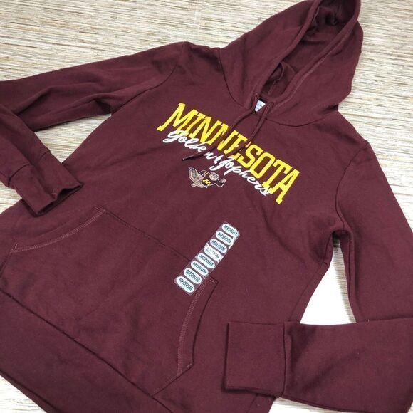 M-238 CHAMPION Hoodie Women Minnesota Gophers kangaroo pocket soft BURGANDY sz M - Picture 1 of 1